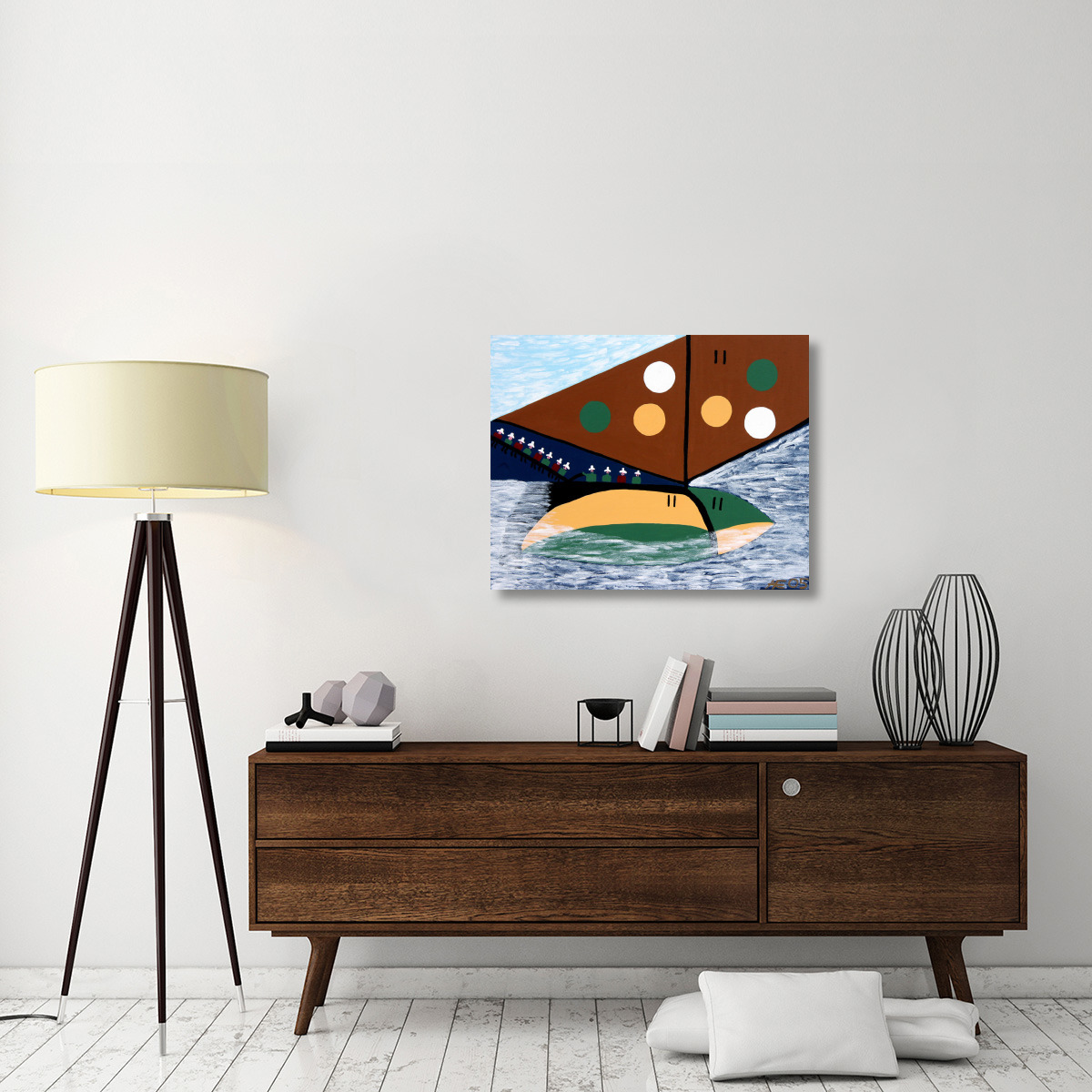 1973 Nassau Harbour-Canvas Art-35&quotx28"