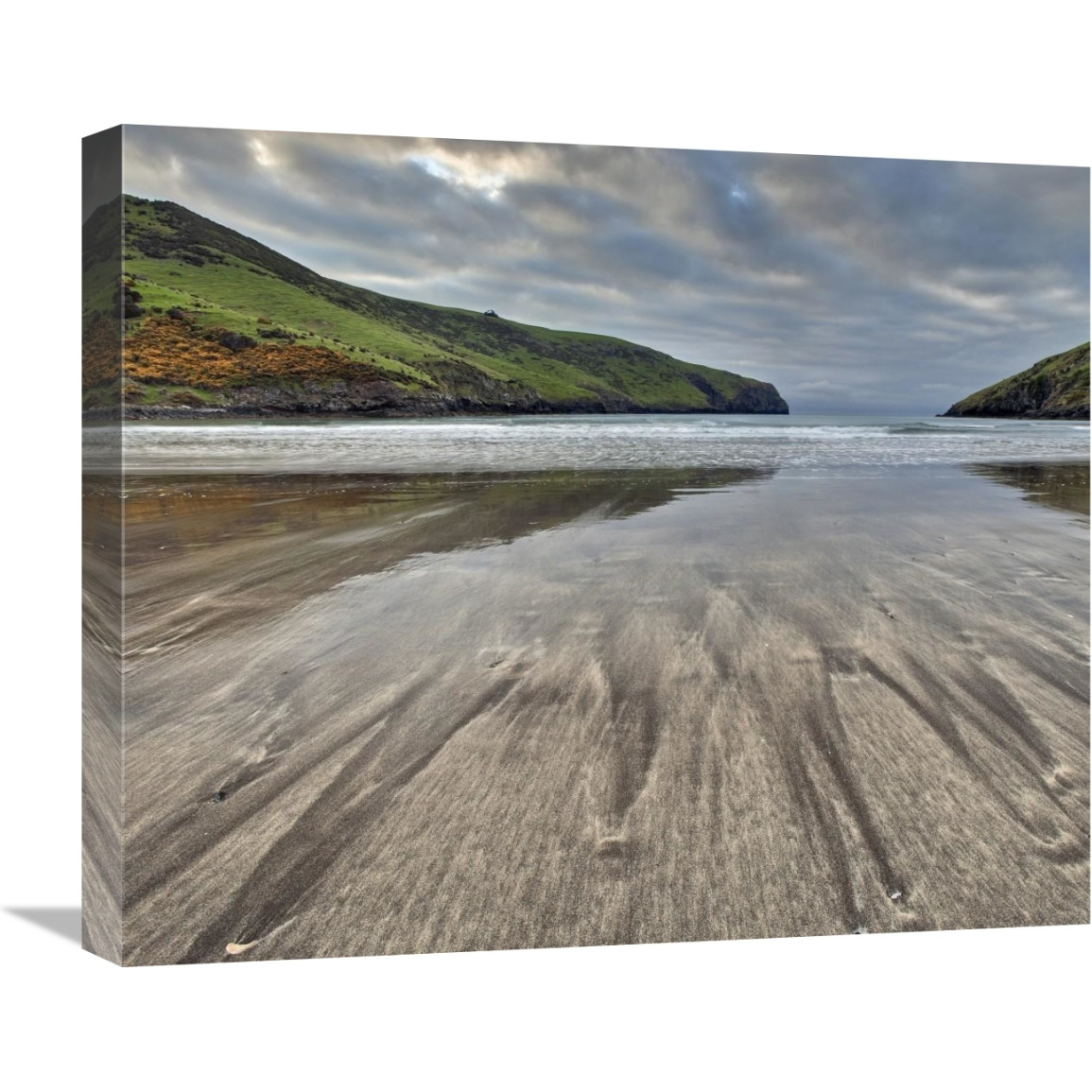 Sand patterns at dawn, Otanerito Beach, New Zealand-Canvas Art-22&quotx18.26"