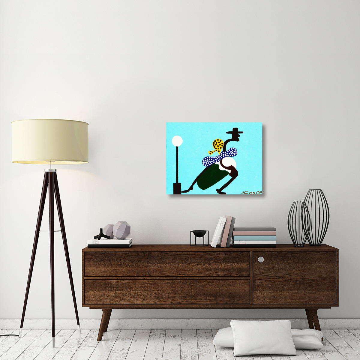 Bongo Dancer-Canvas Art-32&quotx24"