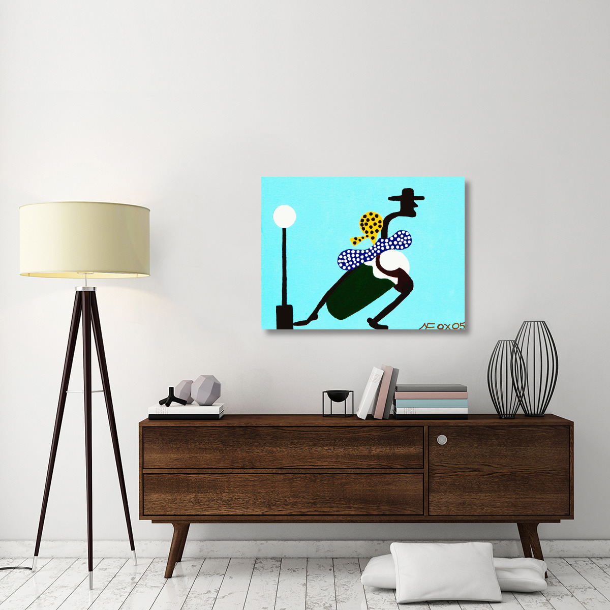 Bongo Dancer-Canvas Art-40&quotx30"