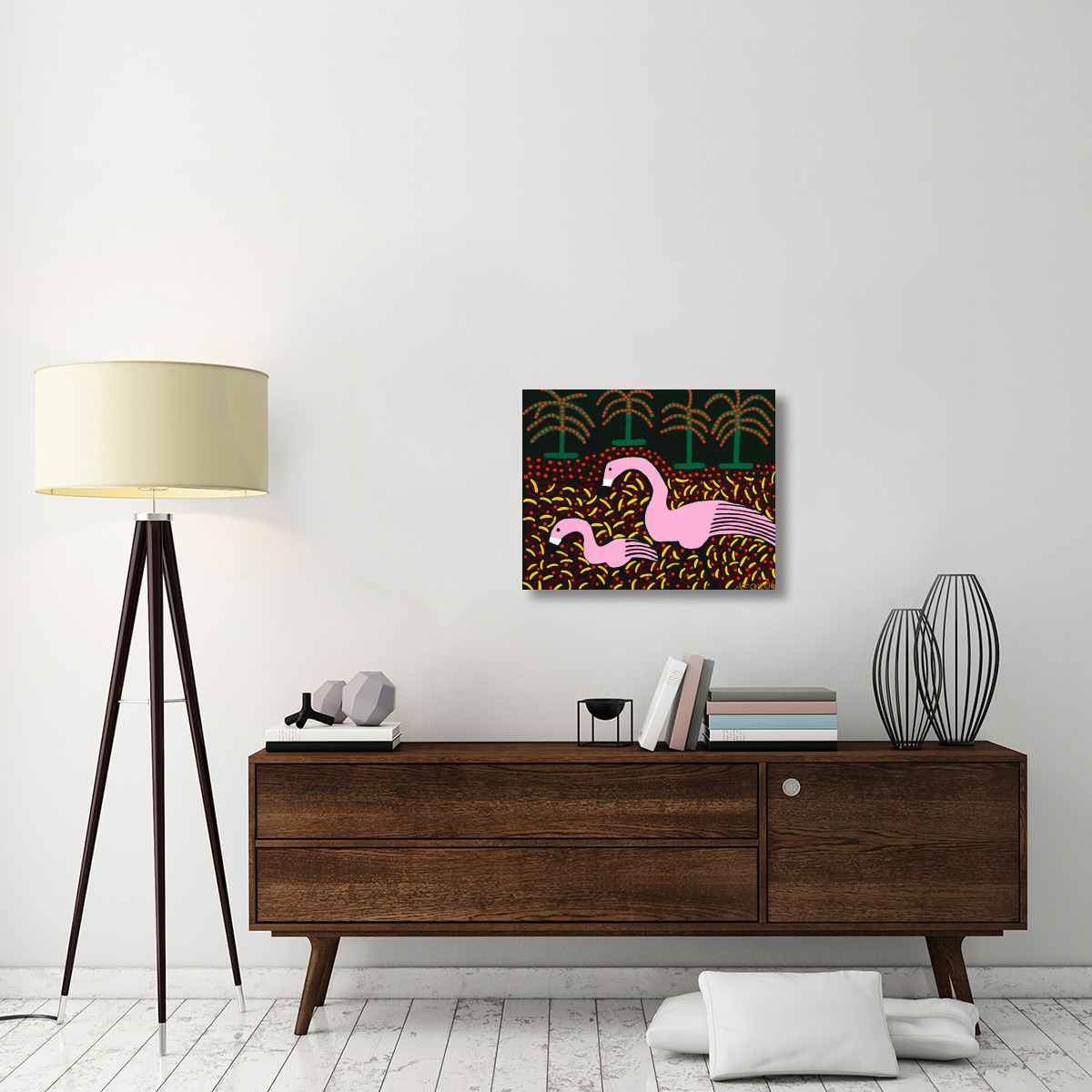 Flamingo Royale-Canvas Art-28&quotx22"