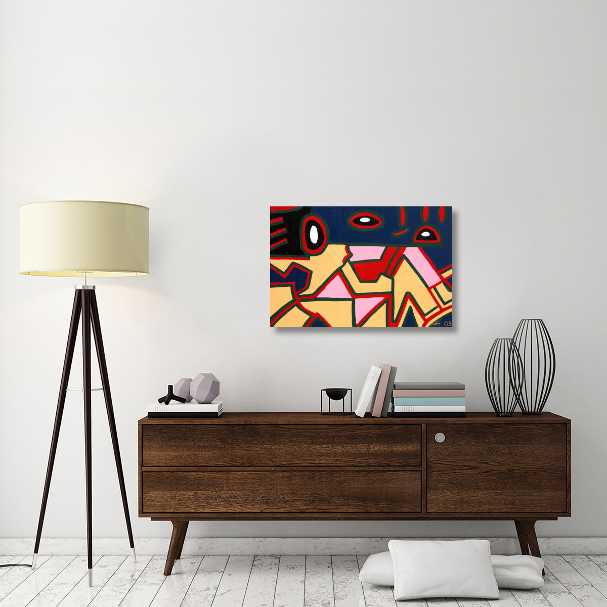 Fox Abstract-Canvas Art-36&quotx24"