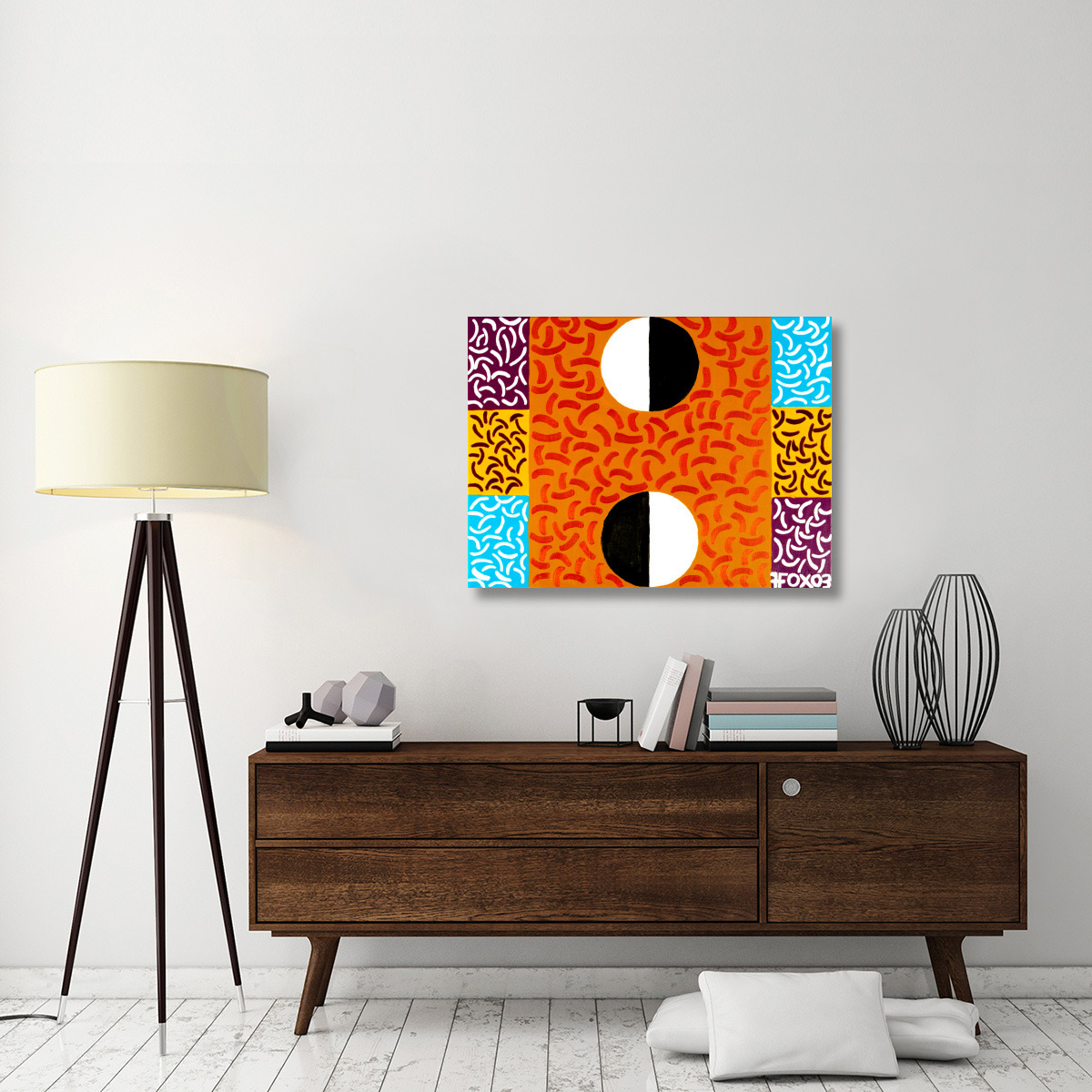 Half Moons-Canvas Art-40&quotx30"