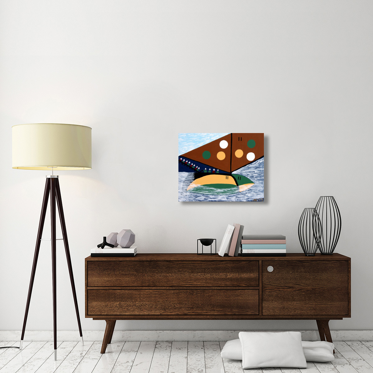 Hanrbour Island Regatta-Canvas Art-28&quotx22"