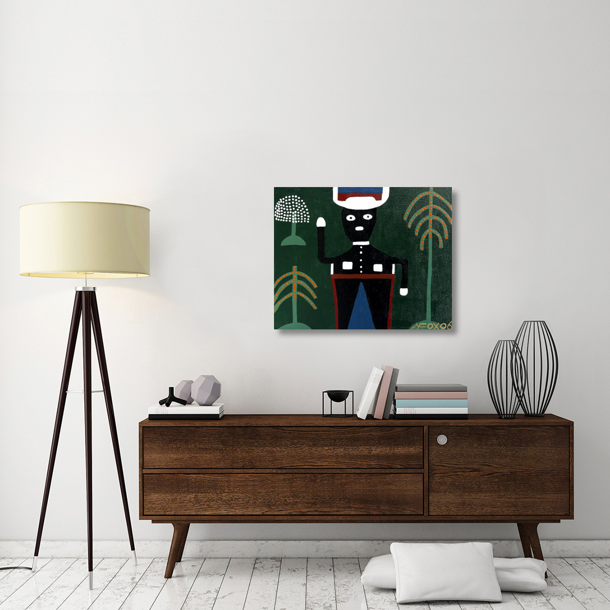 Police Man-Canvas Art-35&quotx28"