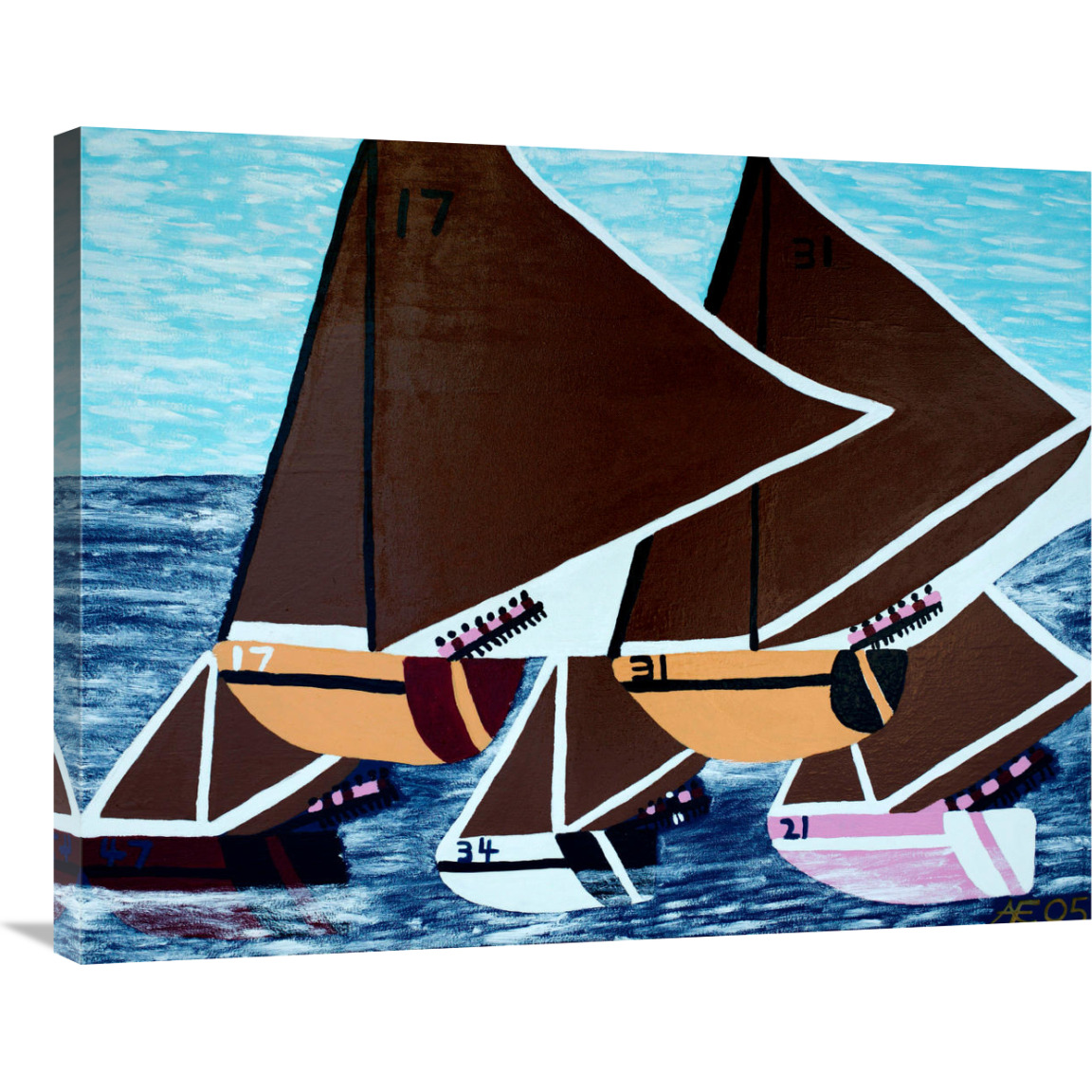 Raggad Island Regatta-Canvas Art-35&quotx28"