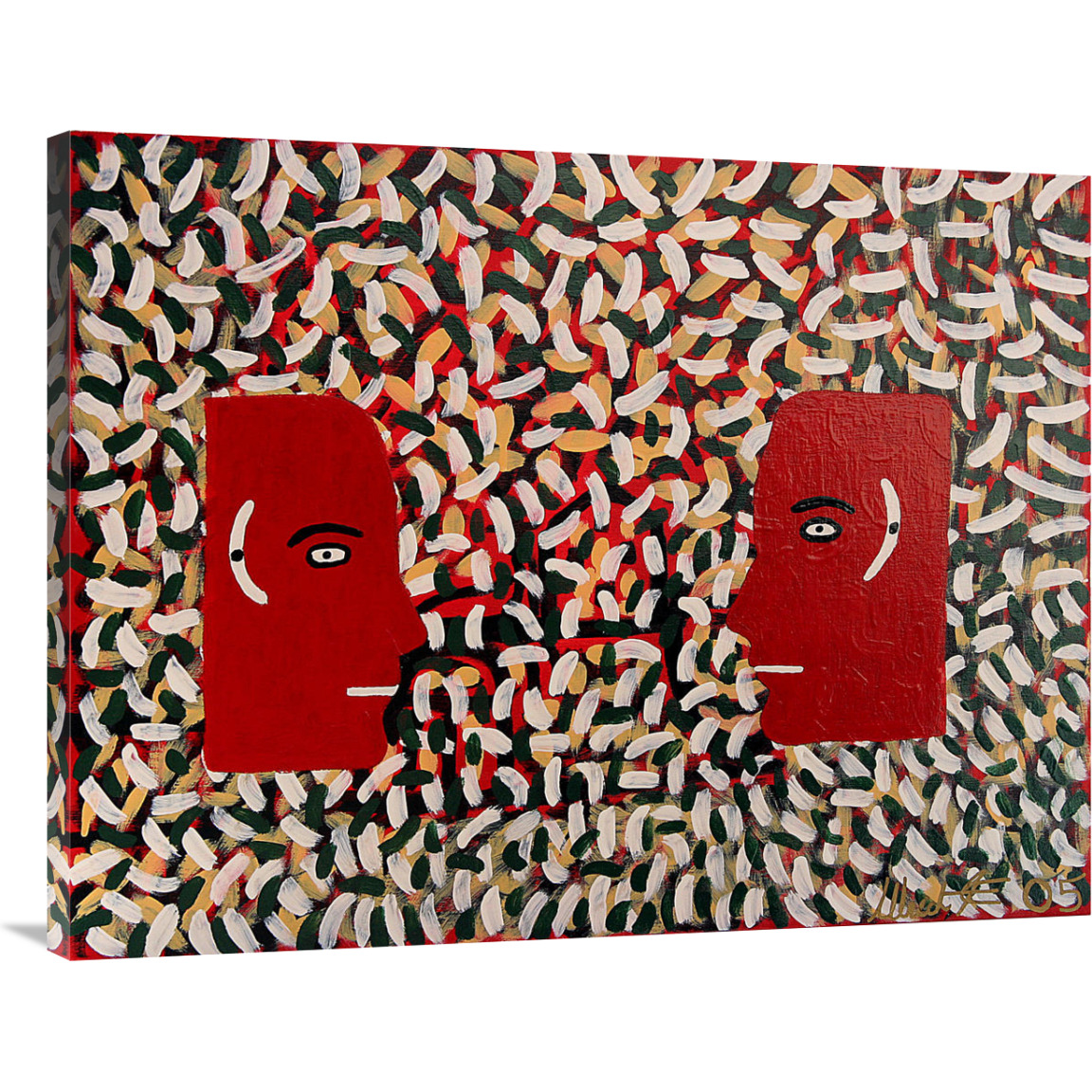 Red Heads-Canvas Art-40&quotx30"