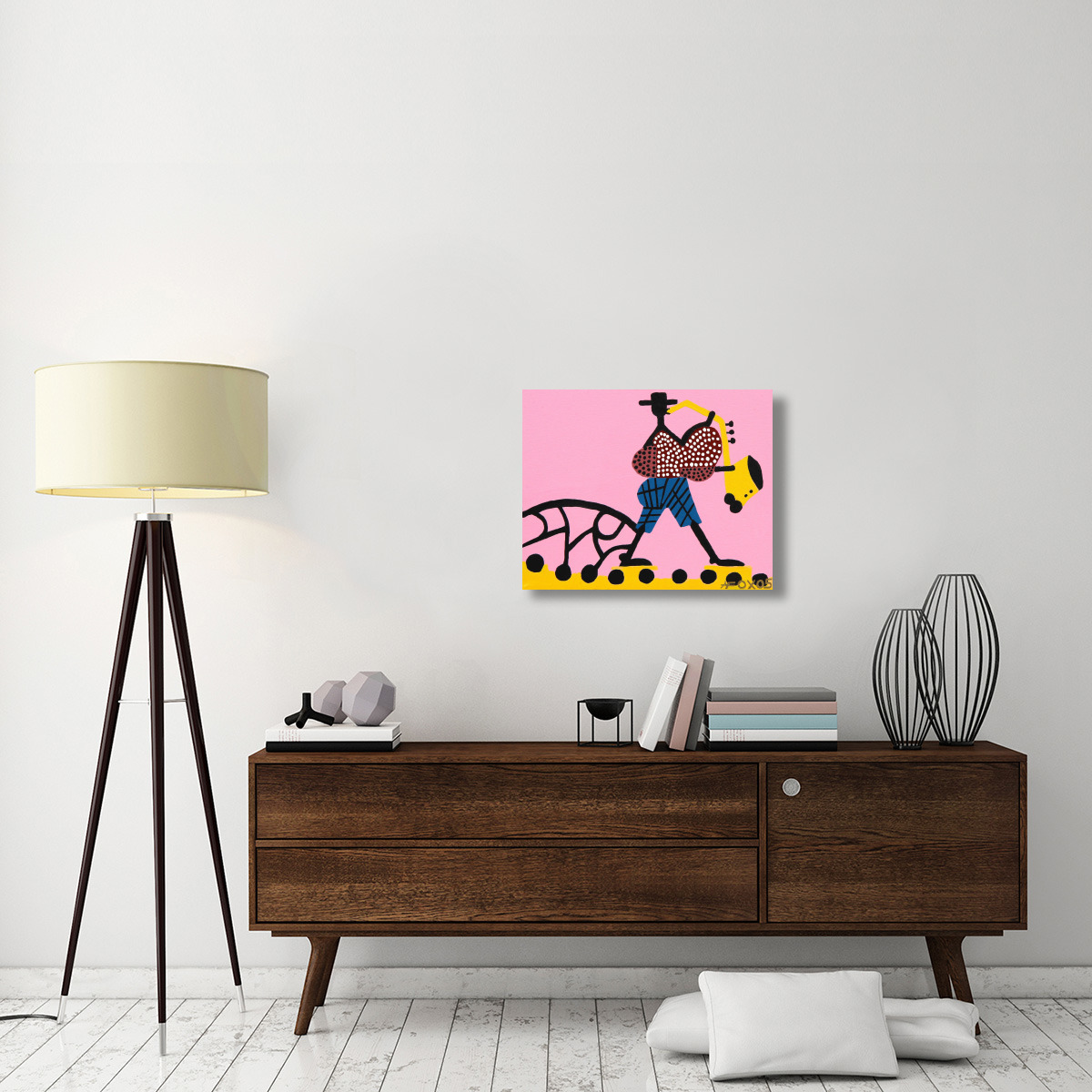 The Sax Man-Canvas Art-28&quotx22"