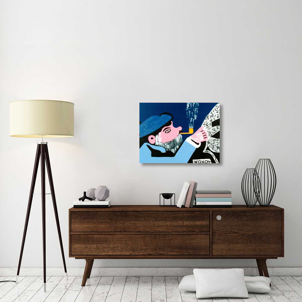 The Pid Pipper-Canvas Art-32&quotx24"