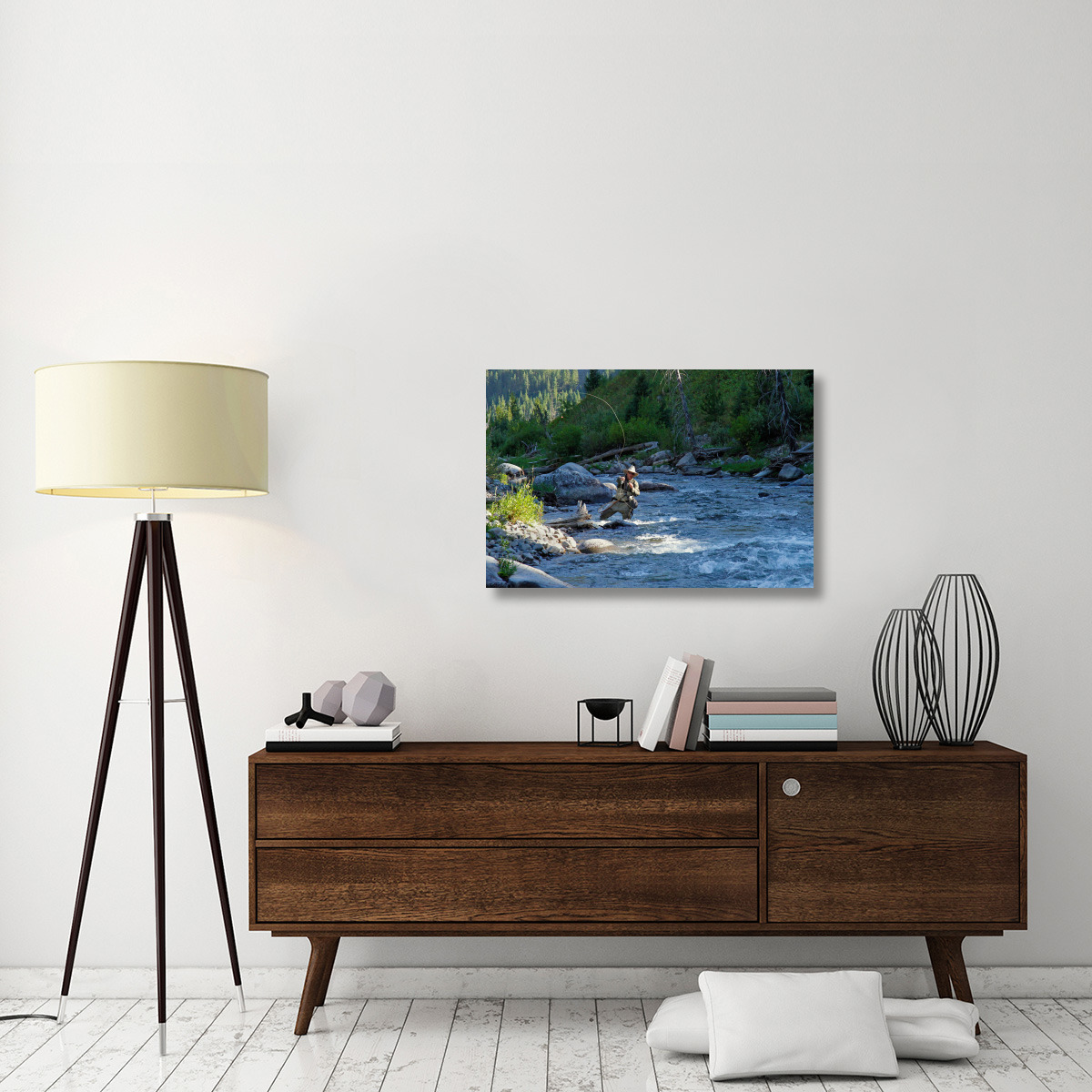 Beaver Creek Casting-Canvas Art-36&quotx24.12"