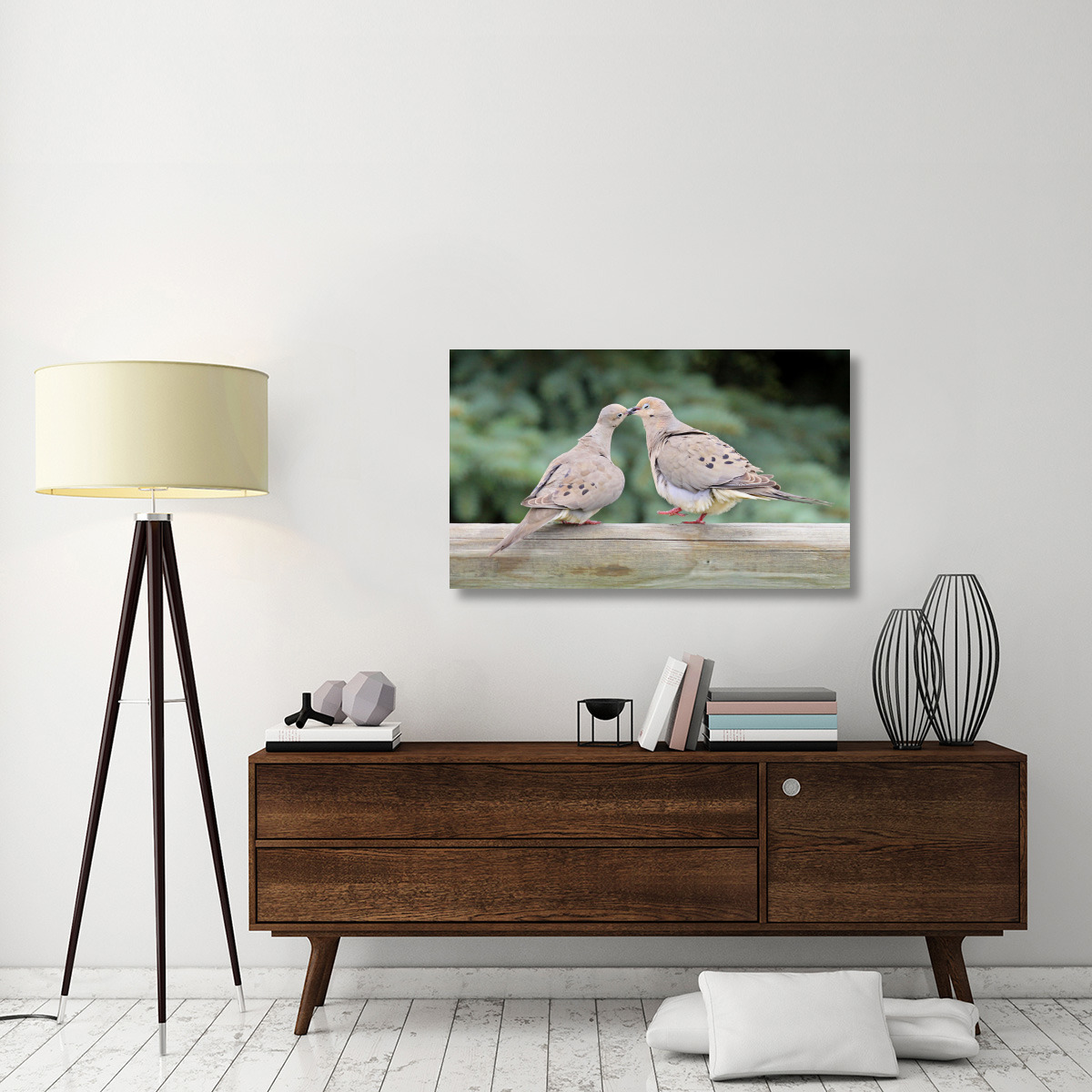 The Love Birds-Canvas Art-44&quotx26.4"