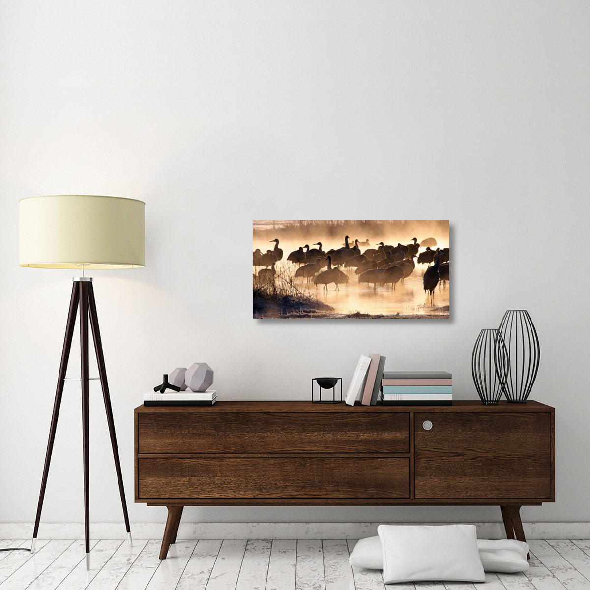 Twilight Gathering-Canvas Art-40&quotx20"