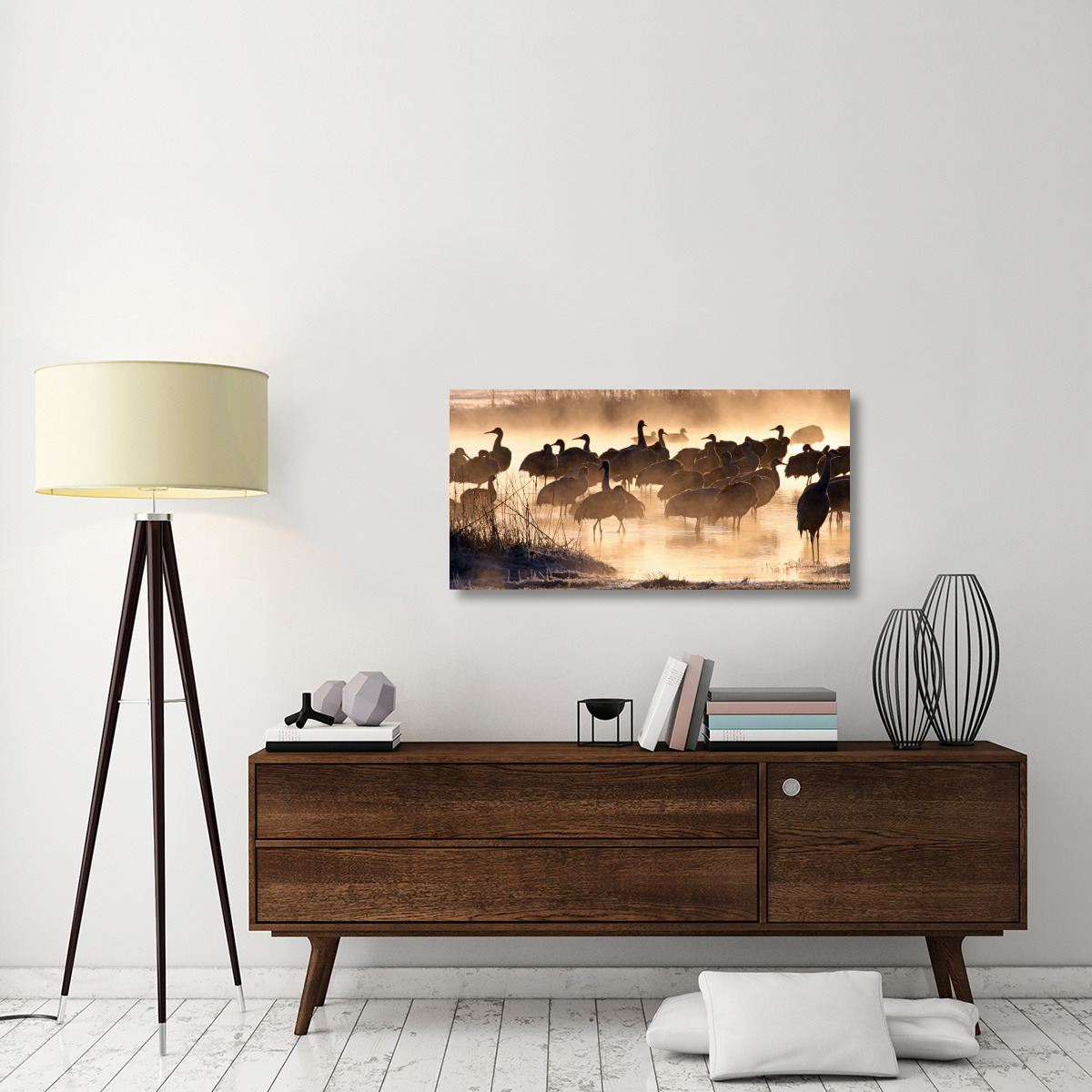 Twilight Gathering-Canvas Art-44&quotx22"