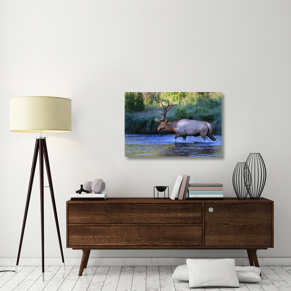 Crossing the River-Canvas Art-40&quotx26.8"