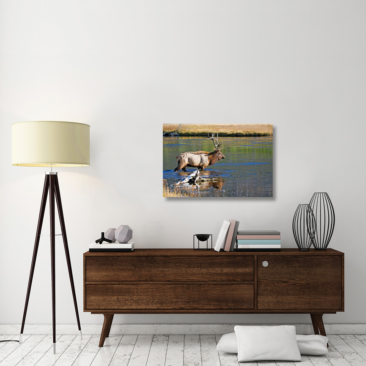 The River Crossing-Canvas Art-36&quotx24.12"