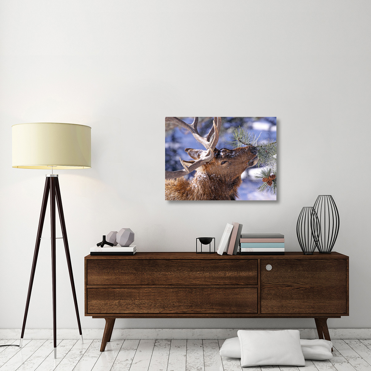 Winter Feeding-Canvas Art-36&quotx27"