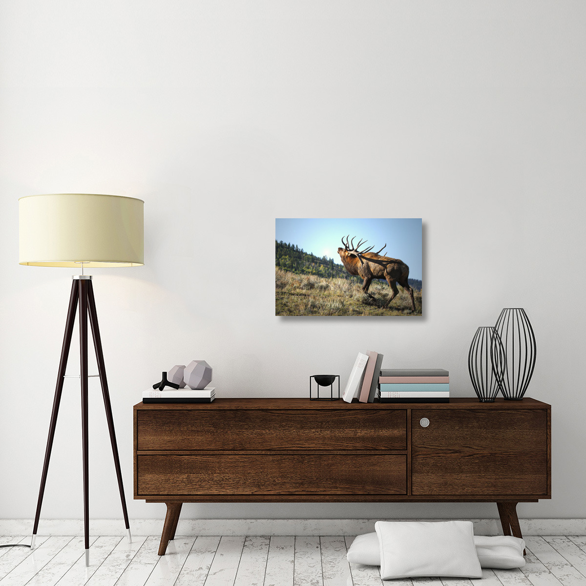 The Bull Challenger-Canvas Art-30&quotx20.1"