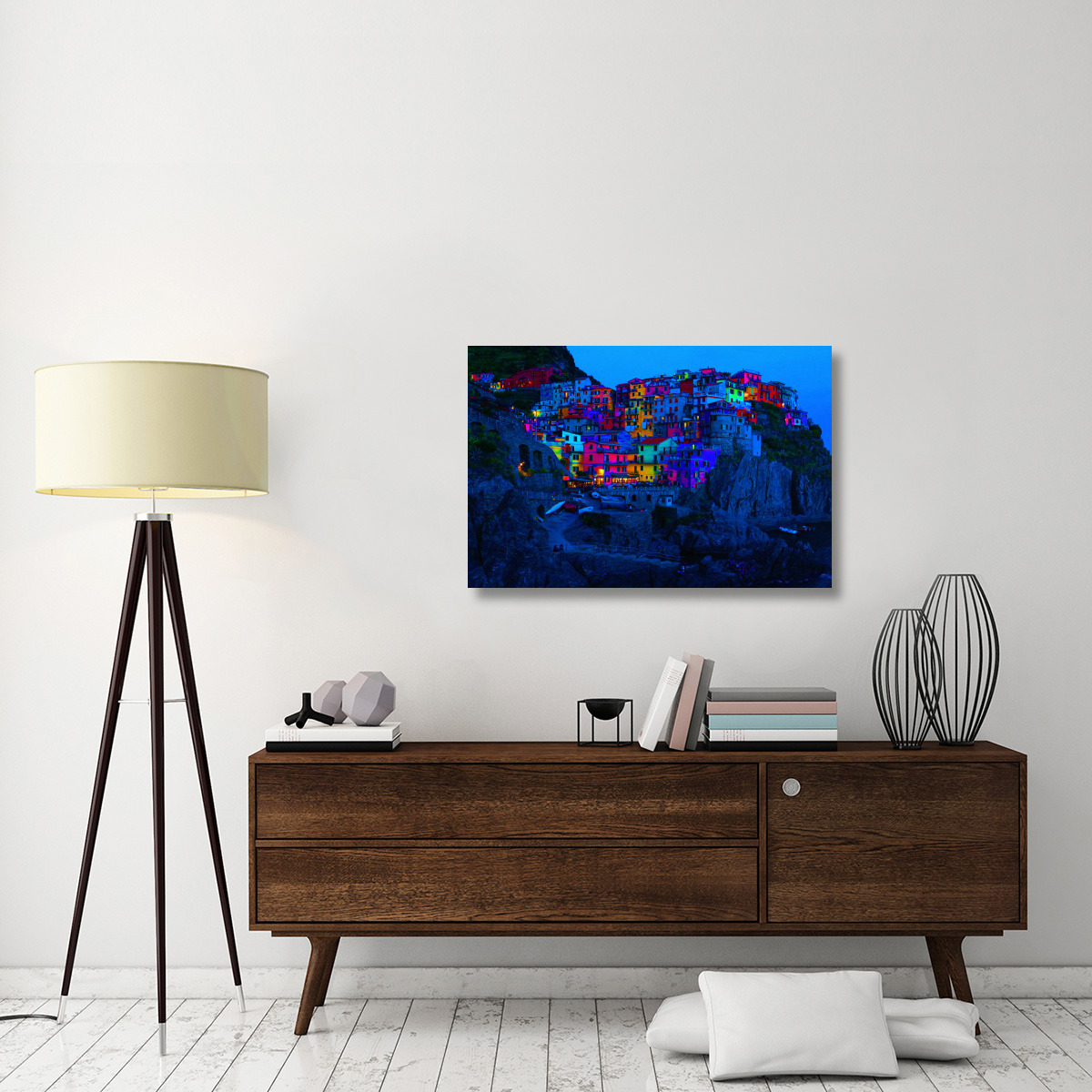 Cinque terra Night-Canvas Art-40&quotx26.8"