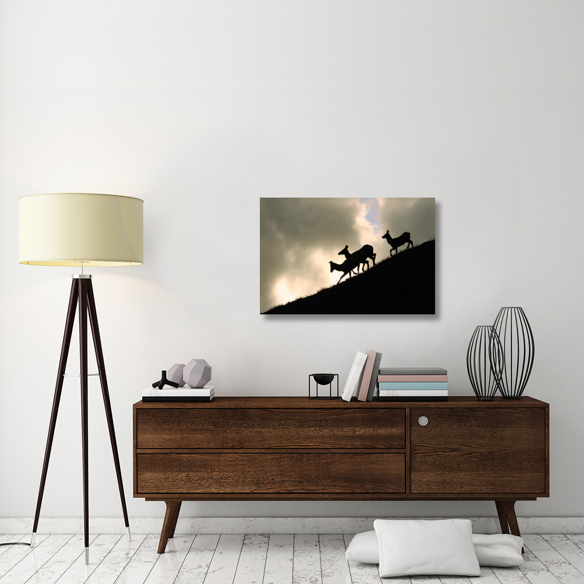 Night Ridgeline-Canvas Art-36&quotx24.12"