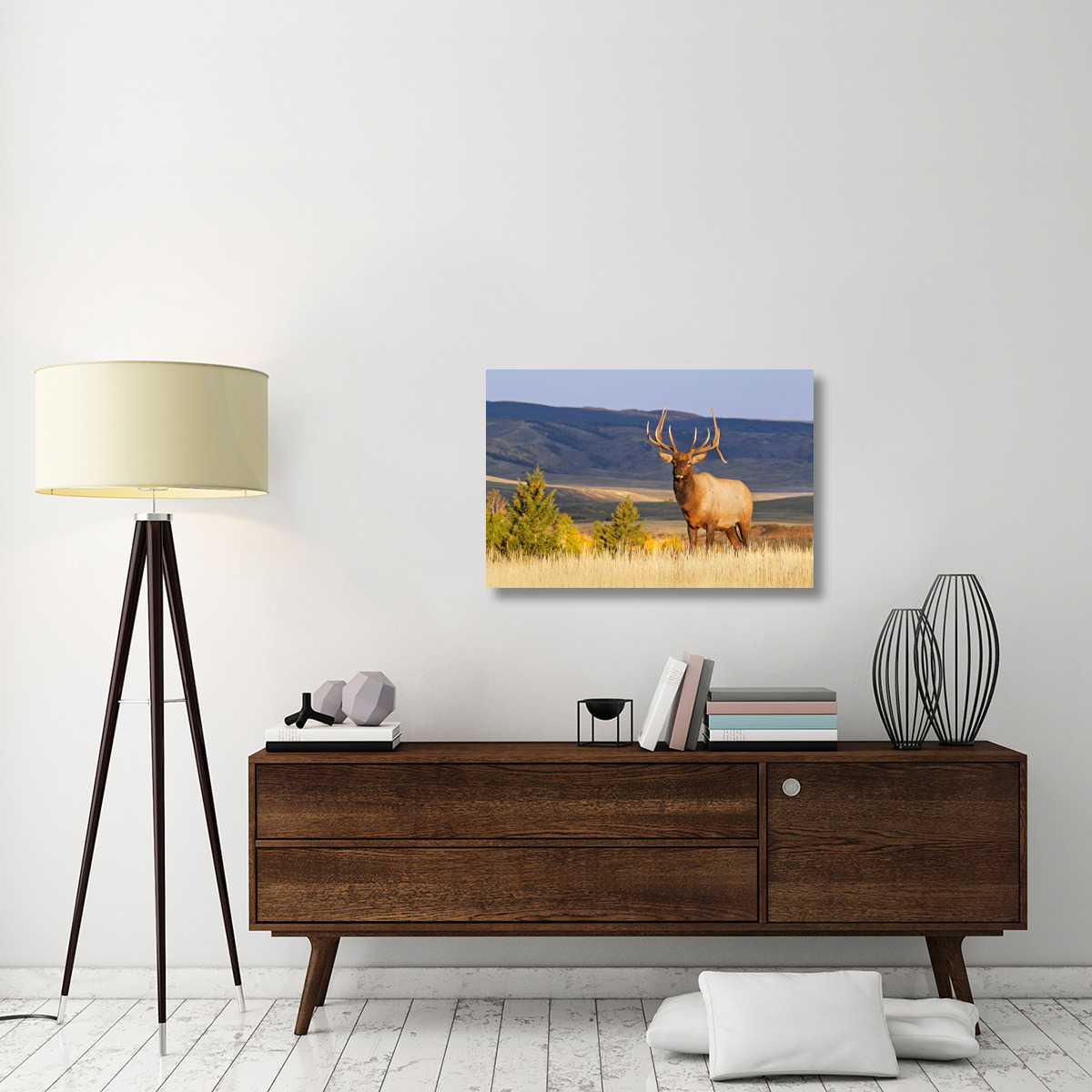 Bull on the Ridgeline-Canvas Art-36&quotx24.12"