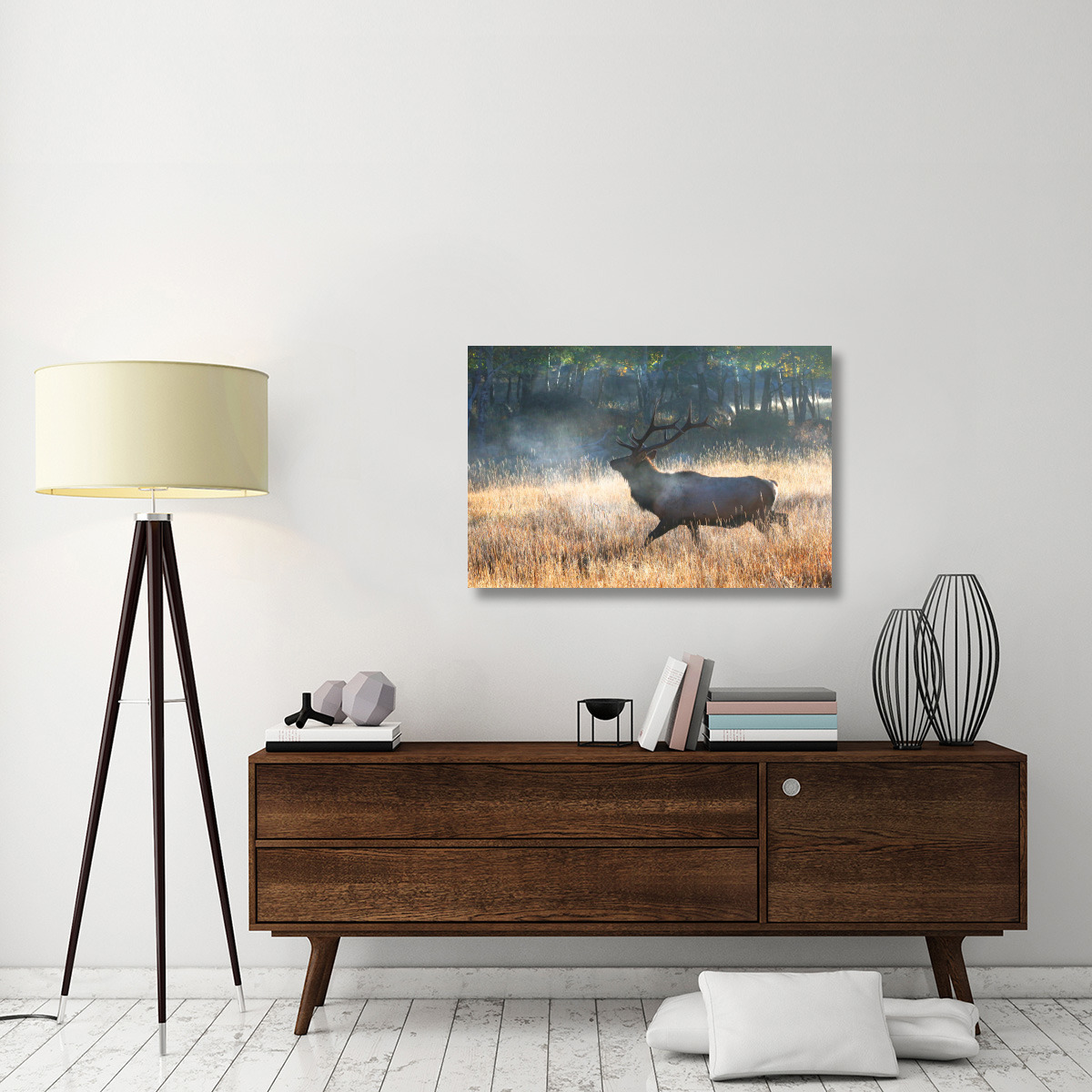 Morning Trot-Canvas Art-40&quotx26.8"