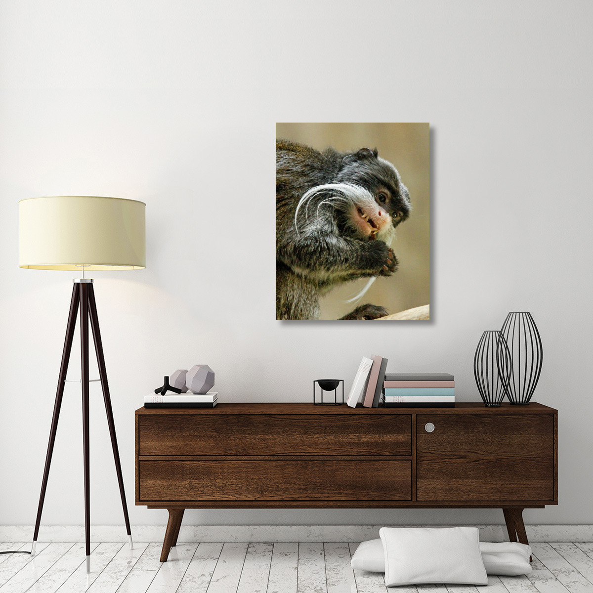 Emperor Tamarin-Canvas Art-31.2&quotx40"