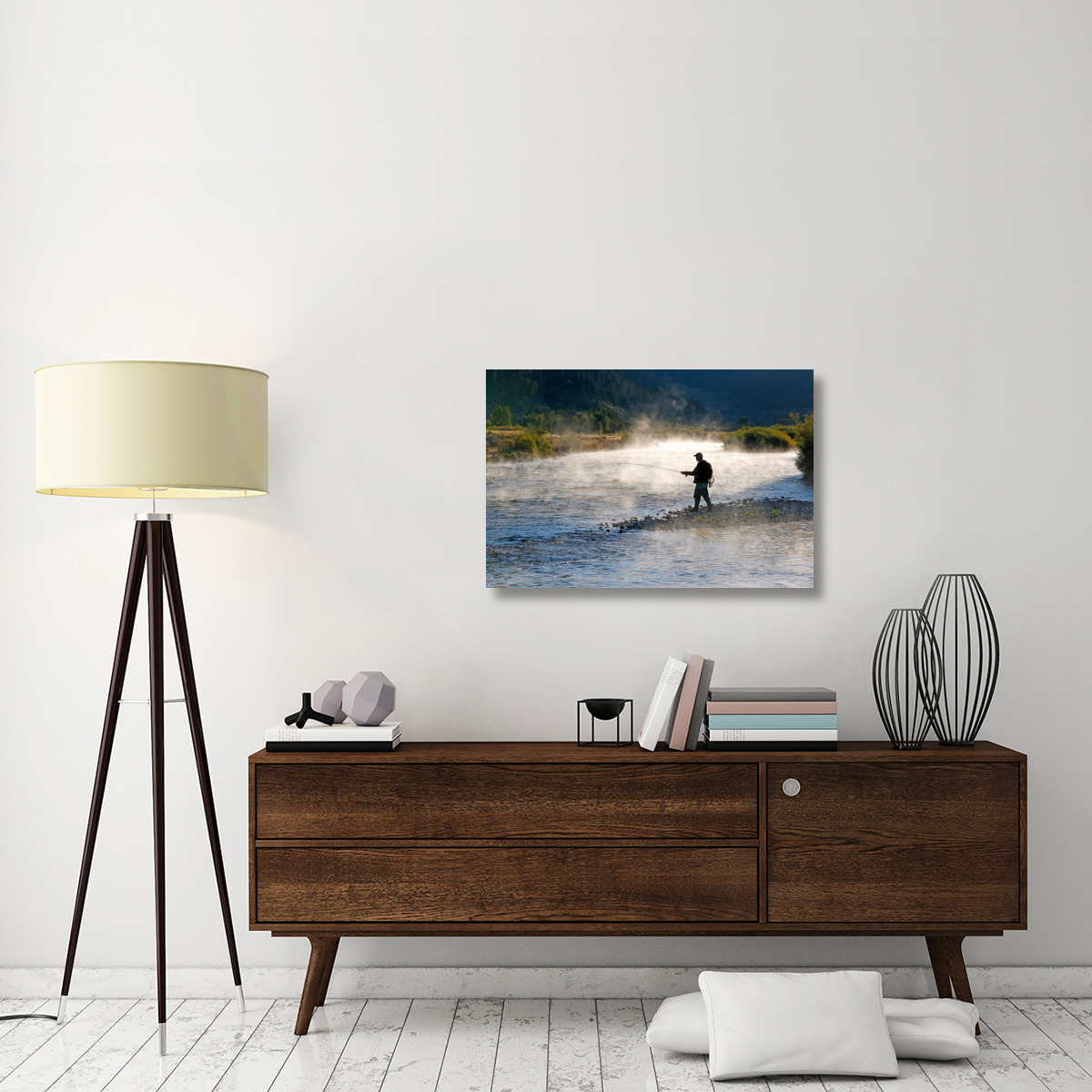 Fly Fishing-Canvas Art-36&quotx24.12"