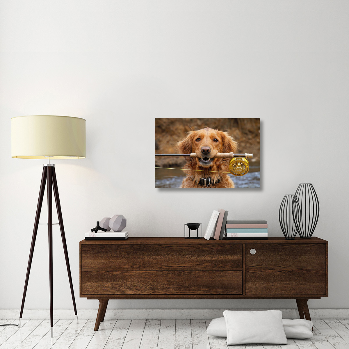 His Master&quots Rod-Canvas Art-36&quotx24.12"