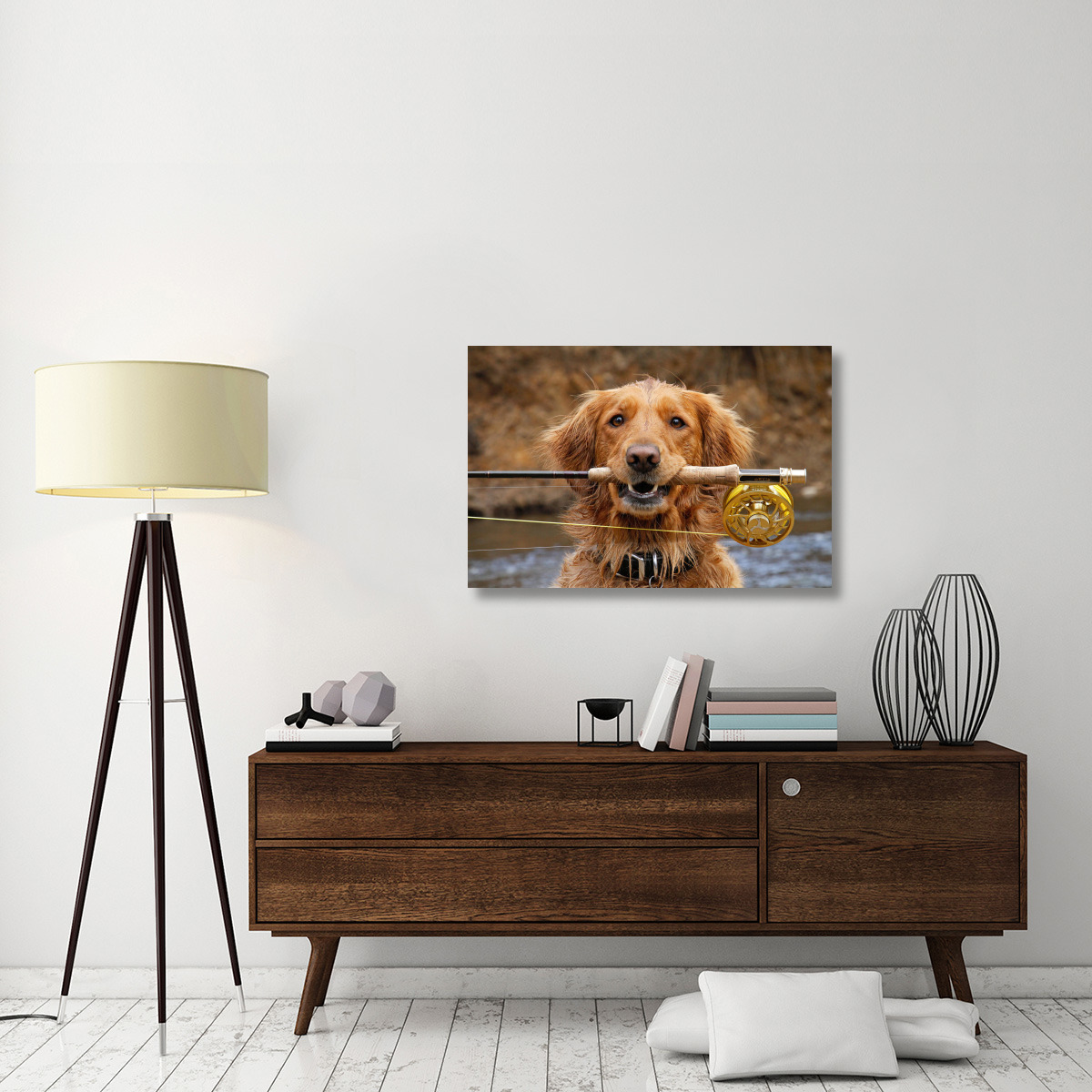 His Master&quots Rod-Canvas Art-40&quotx26.8"