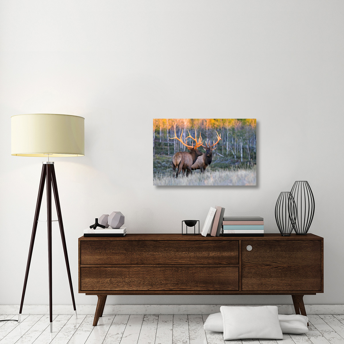 Glowing Antlers-Canvas Art-36&quotx23.4"