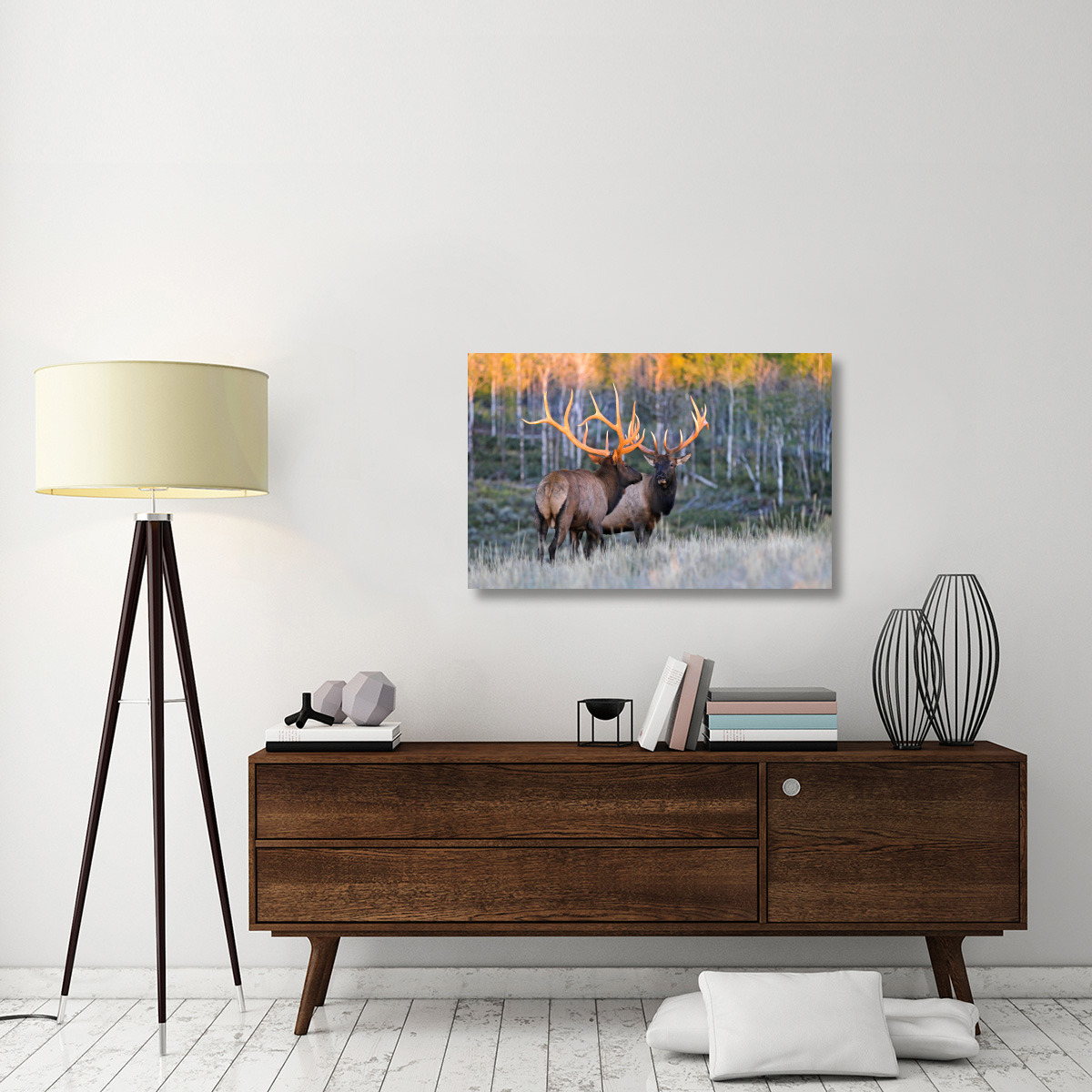 Glowing Antlers-Canvas Art-40&quotx26"