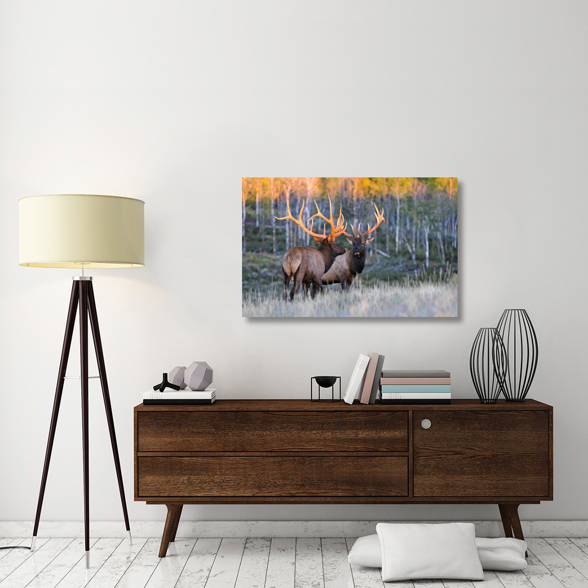 Glowing Antlers-Canvas Art-44&quotx28.6"