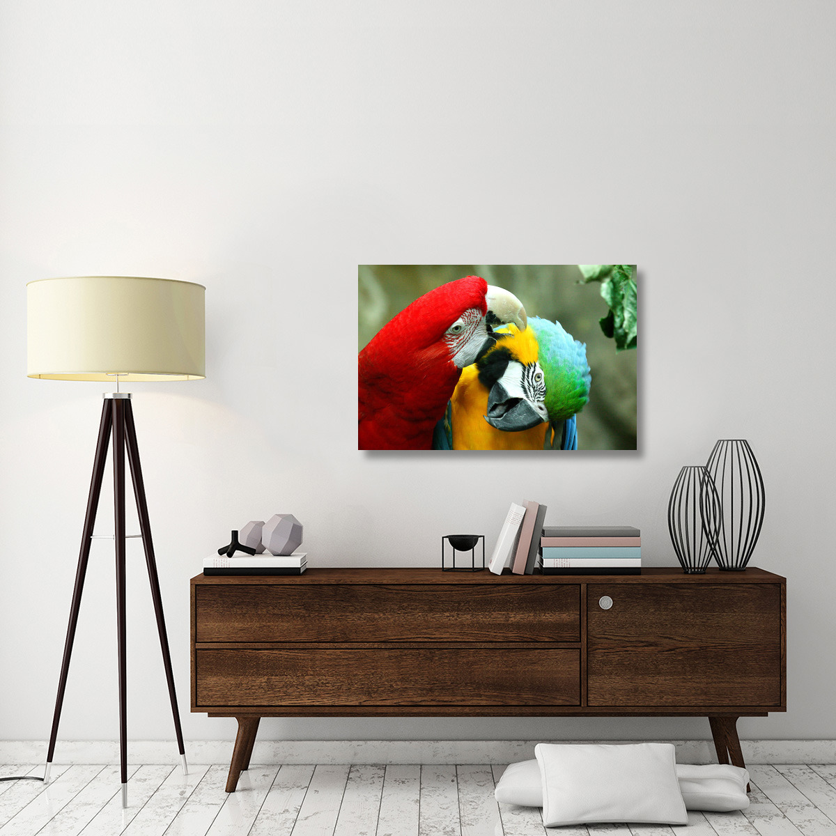 Loving Macaws-Canvas Art-40&quotx26.8"