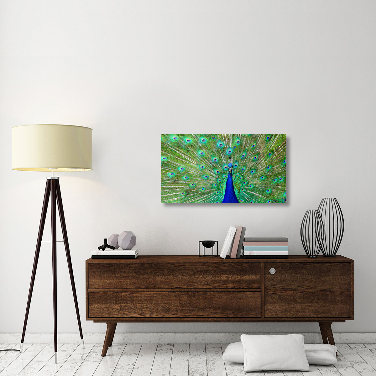 Majestic Peacock I-Canvas Art-40&quotx22"