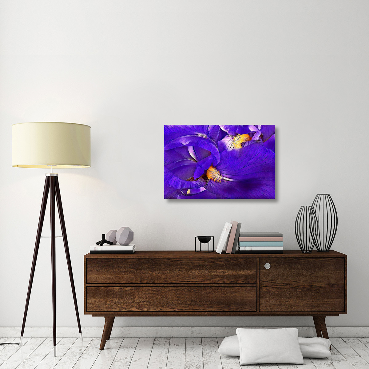 Purple Iris-Canvas Art-36&quotx24.12"