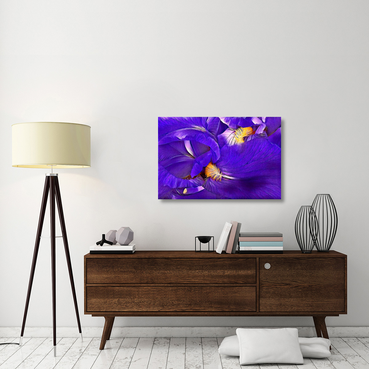 Purple Iris-Canvas Art-40&quotx26.8"