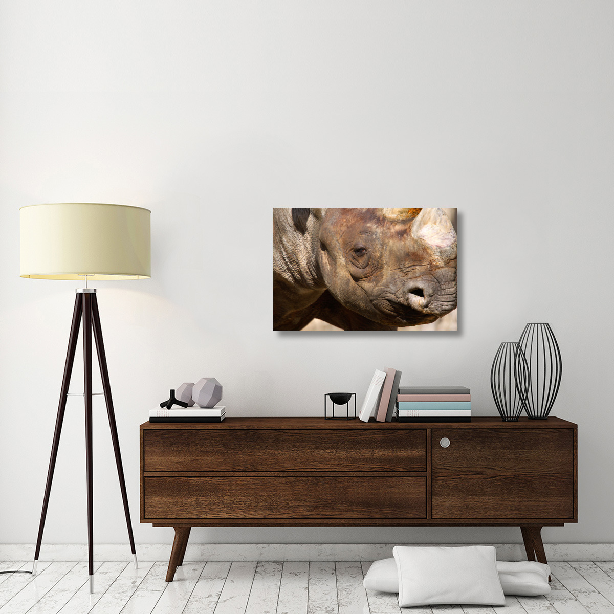 Rhino-Canvas Art-36&quotx24.12"