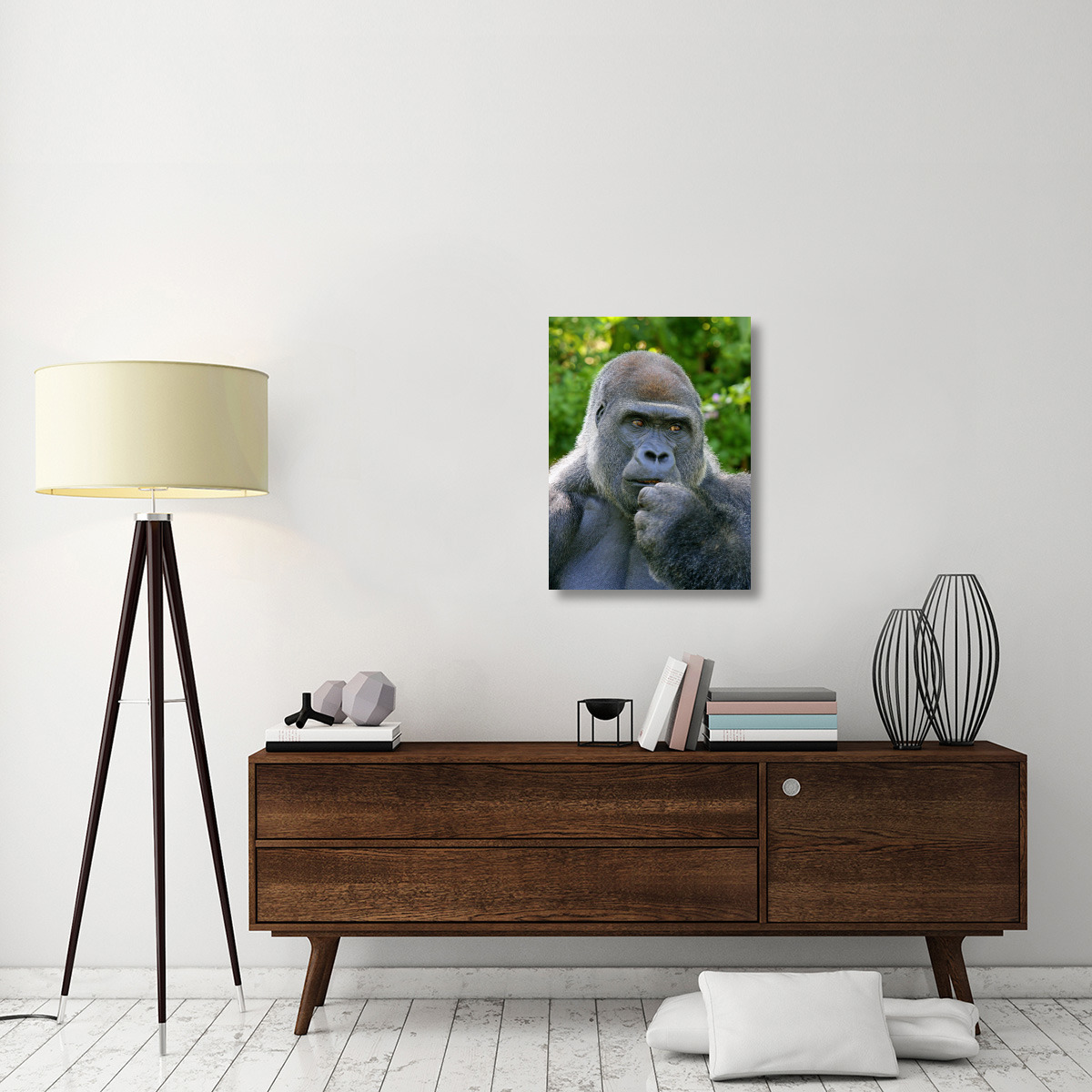 Lowland Silverback-Canvas Art-22.2&quotx30"