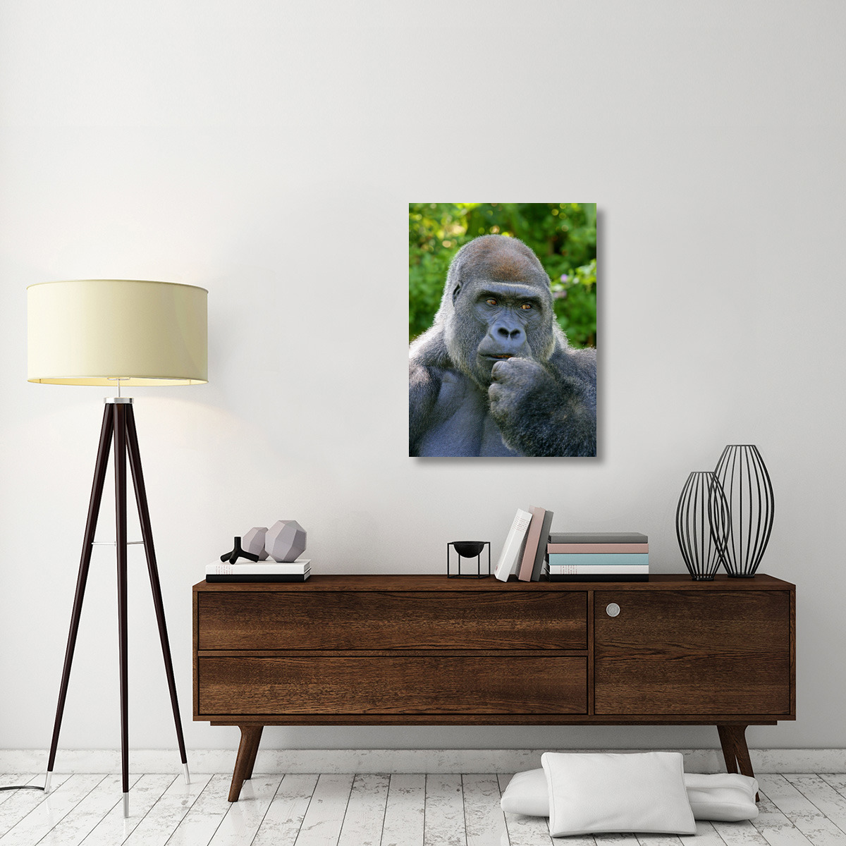 Lowland Silverback-Canvas Art-26.64&quotx36"