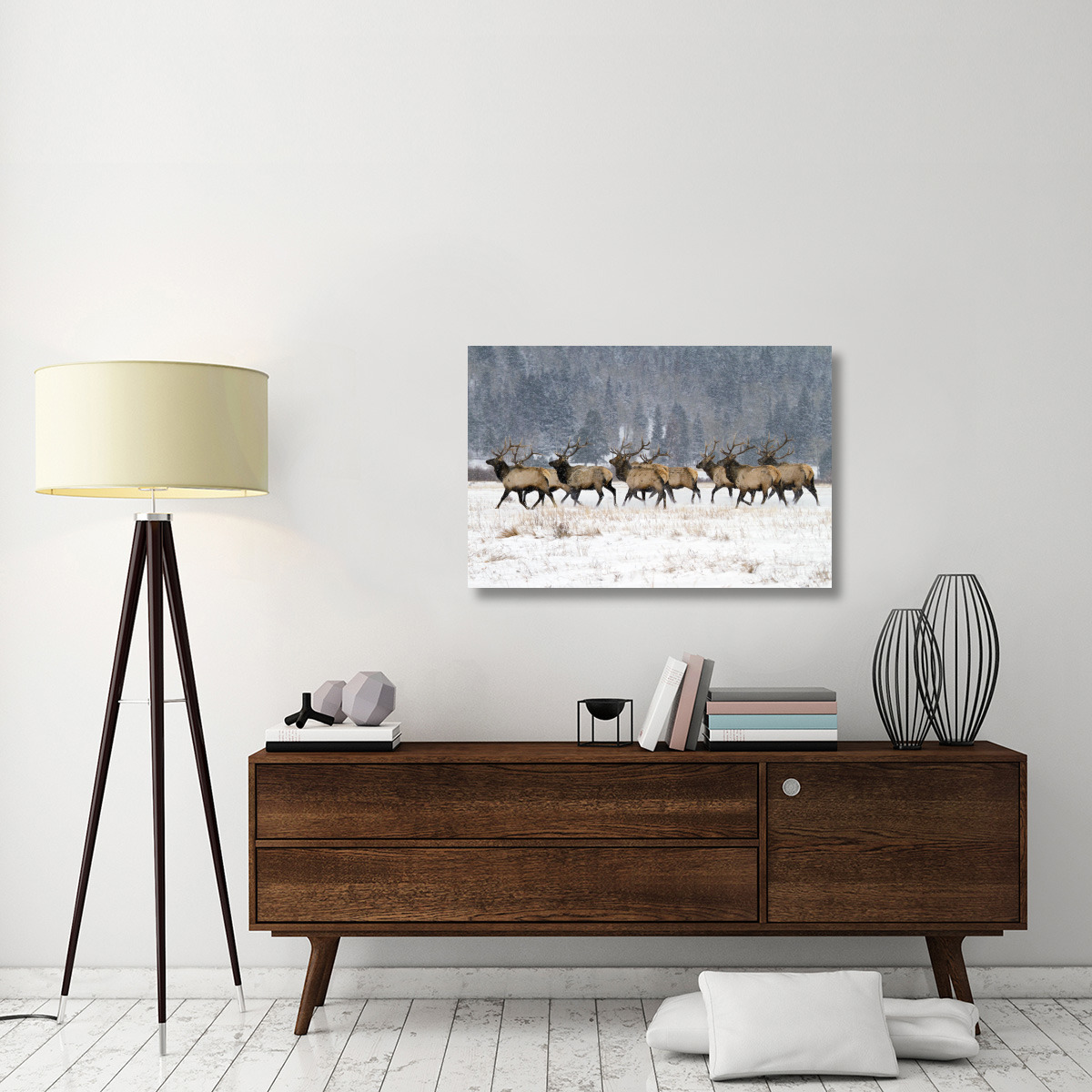 Band of Brothers in the Snow-Canvas Art-40&quotx26.8"