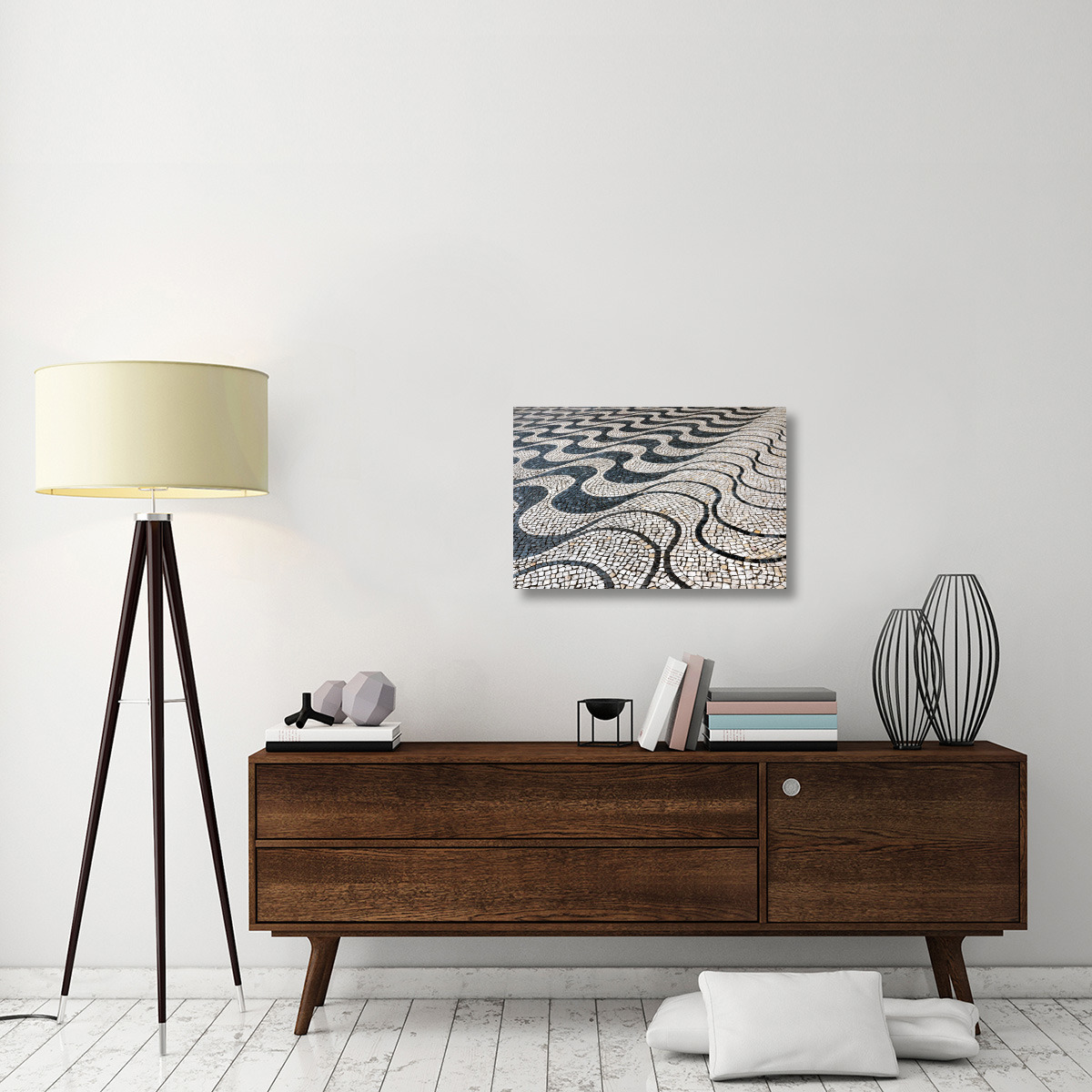 Tile Waves-Canvas Art-30&quotx20.1"