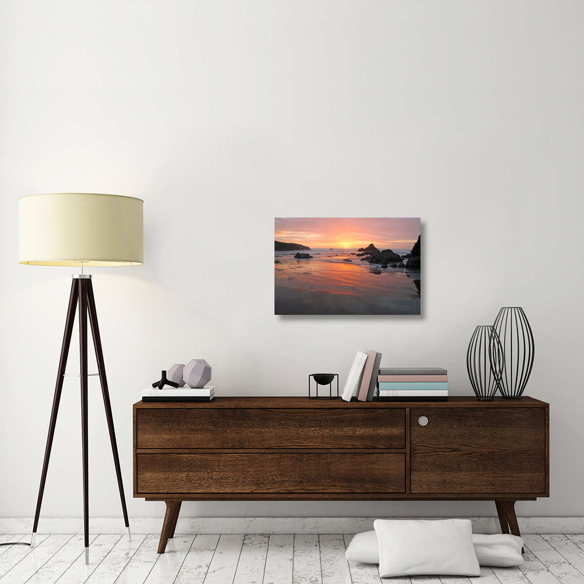 Sunset Beach-Canvas Art-30&quotx20.1"