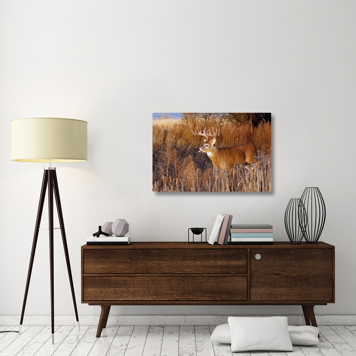 Whitetail Buck-Canvas Art-40&quotx26.8"