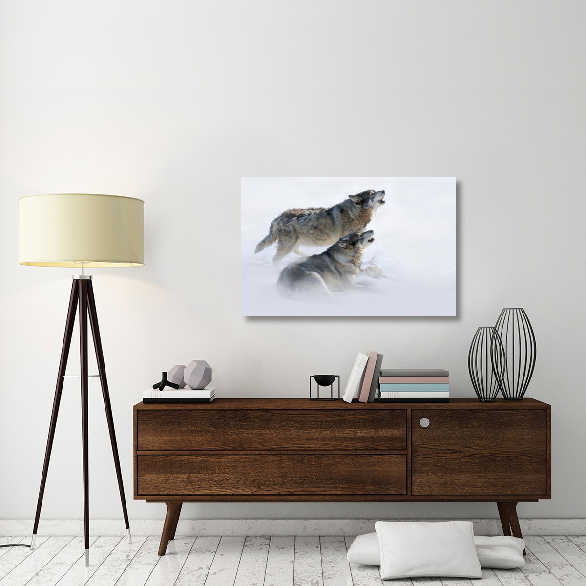 Brothers Howling-Canvas Art-44&quotx28.6"