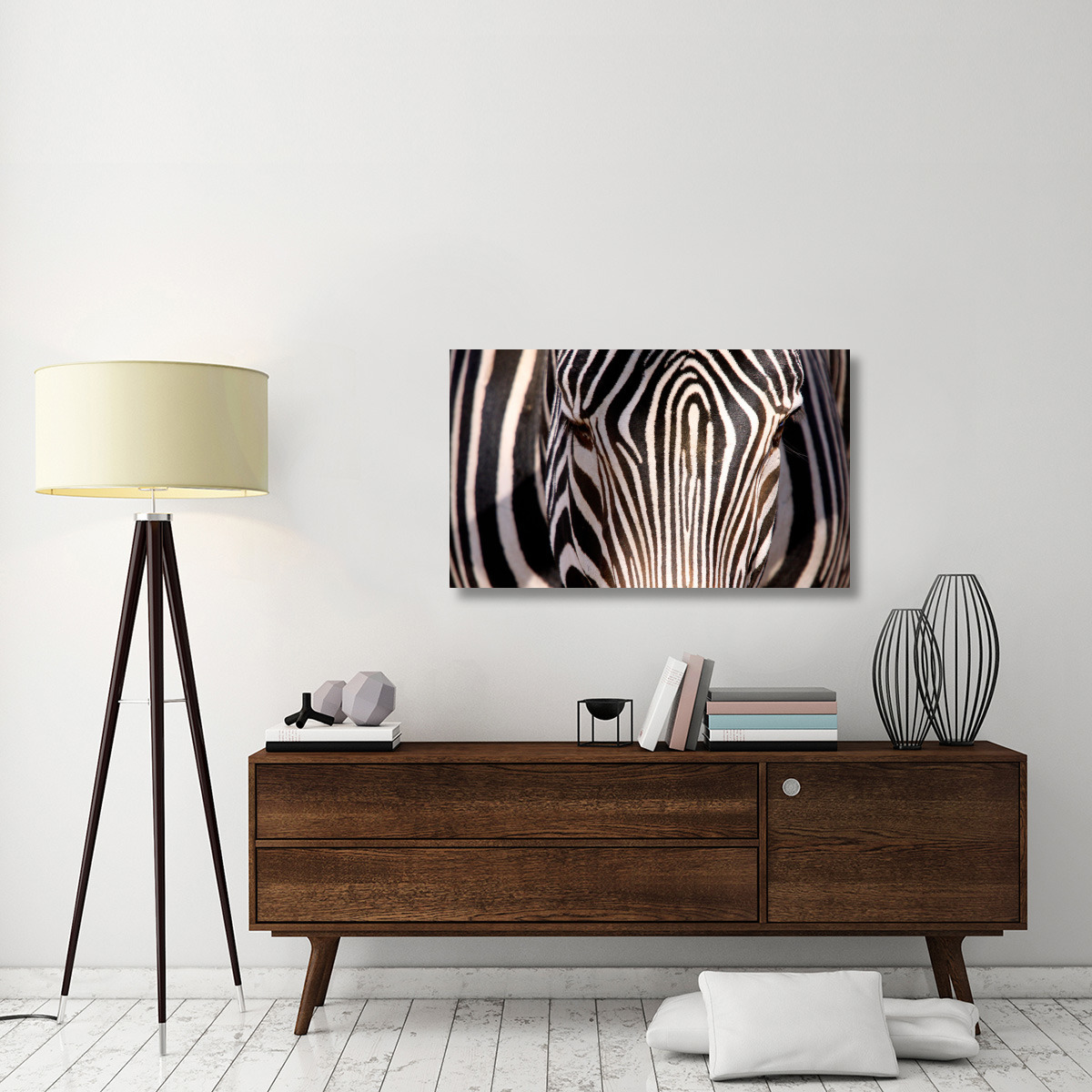 Zebra Head-Canvas Art-44&quotx26.4"