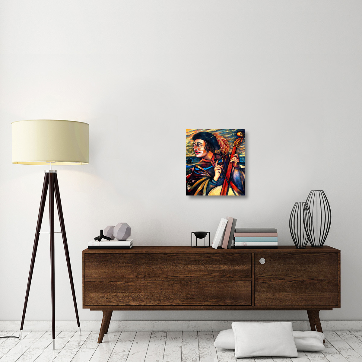 Clown-Canvas Art-19.36&quotx22"