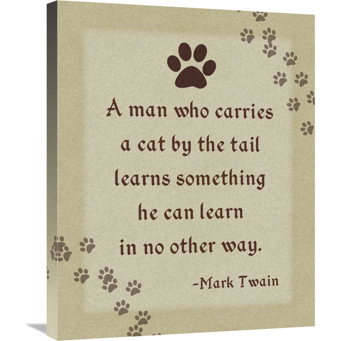 Mark Twain Cat by the Tail-Canvas Art-22&quotx28"