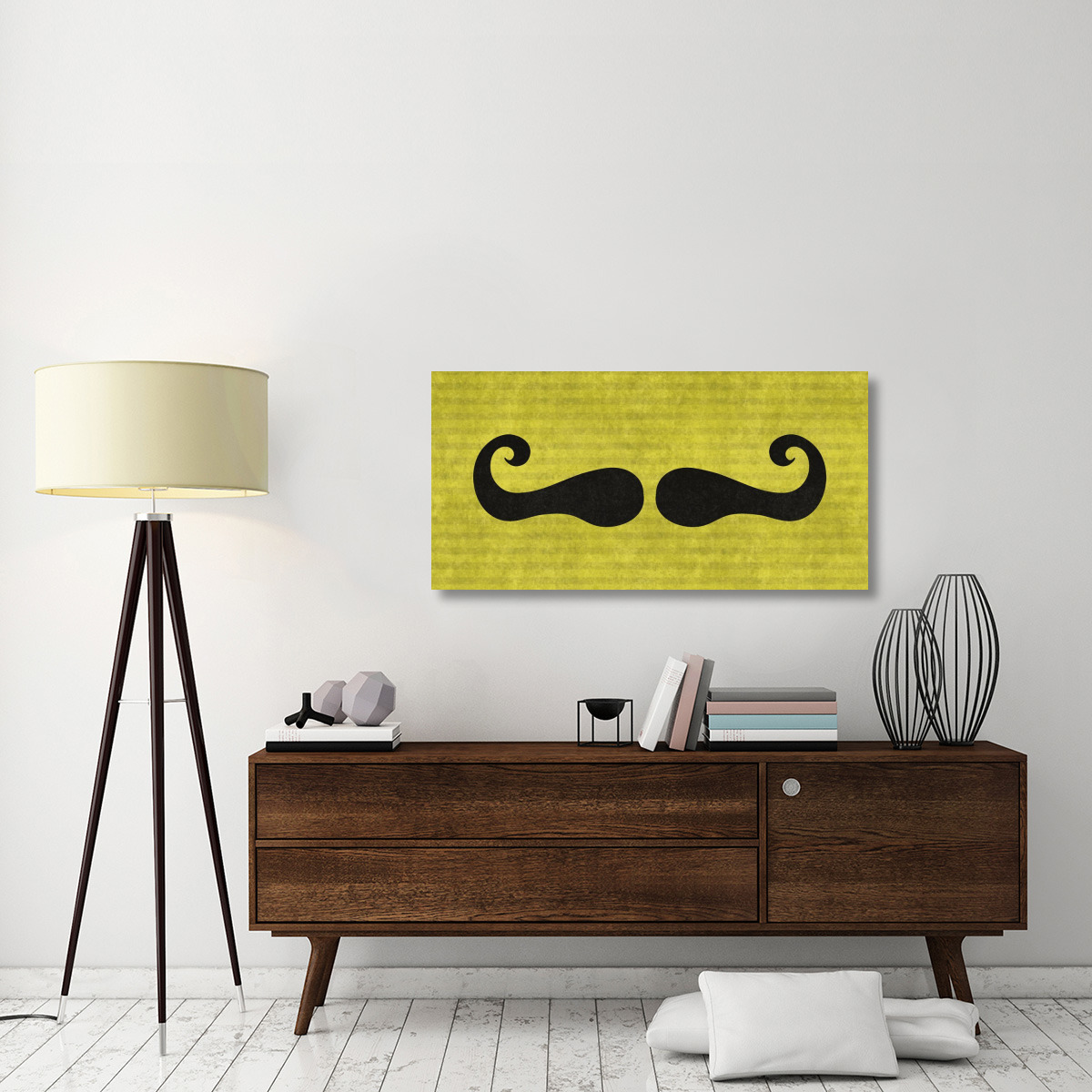 Mustache Mustachio-Canvas Art-48&quotx24"