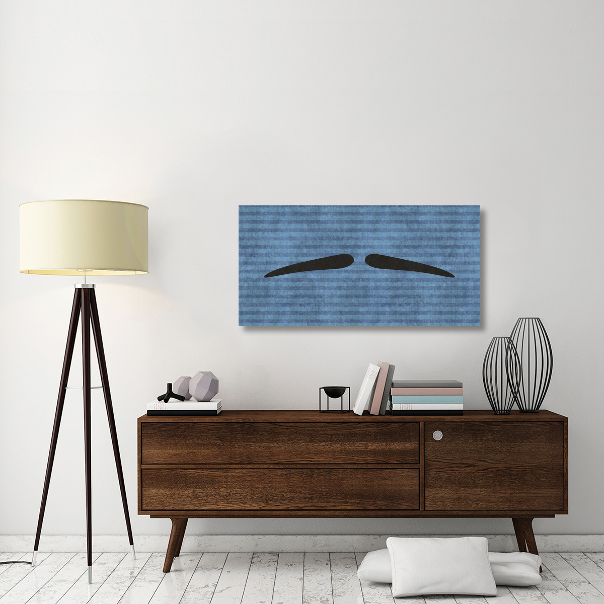 Mustache Pencil Thin-Canvas Art-48&quotx24"