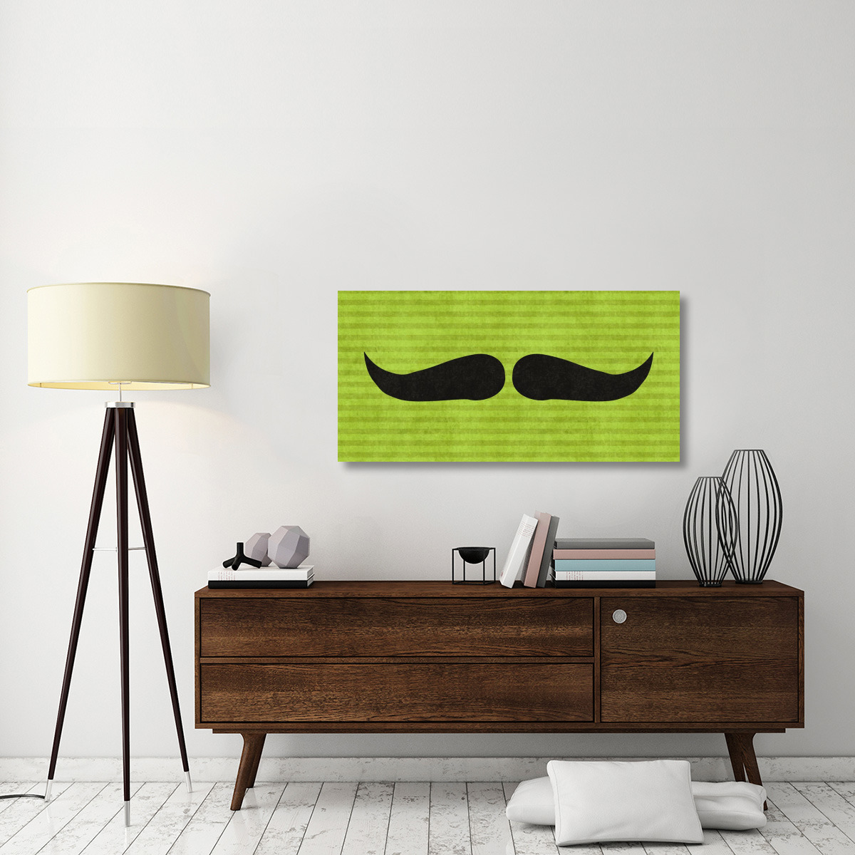 Mustache Upswept-Canvas Art-48&quotx24"